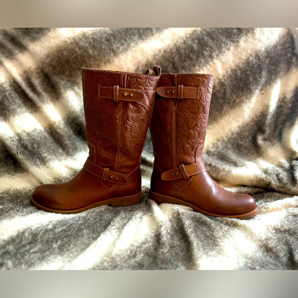 Coach Virginia Women's Brown Tall Boots, Size 7 - Picture 7 of 16